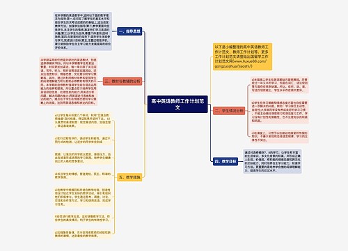 高中英语教师工作计划范文