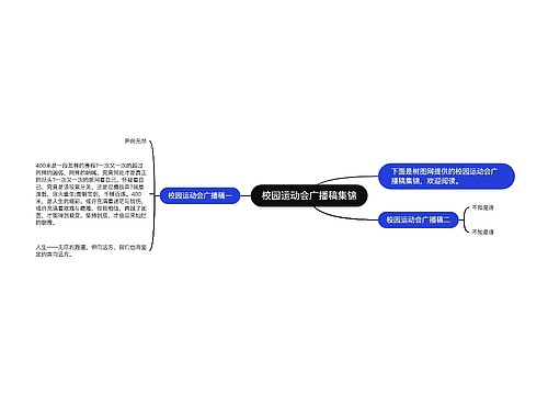 校园运动会广播稿集锦