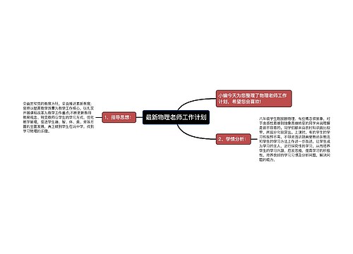 最新物理老师工作计划