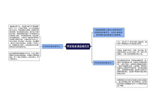 怀念母亲读后感范文