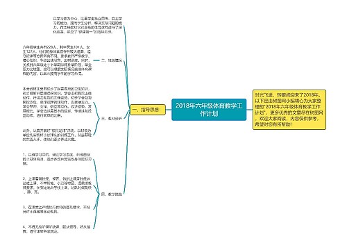 2018年六年级体育教学工作计划