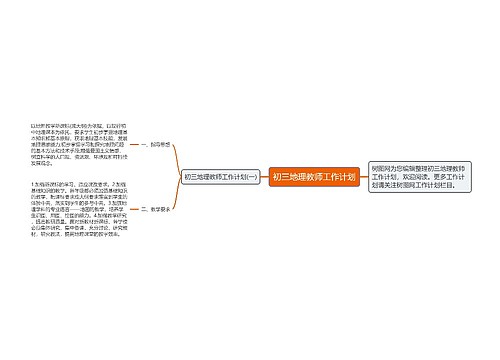 初三地理教师工作计划