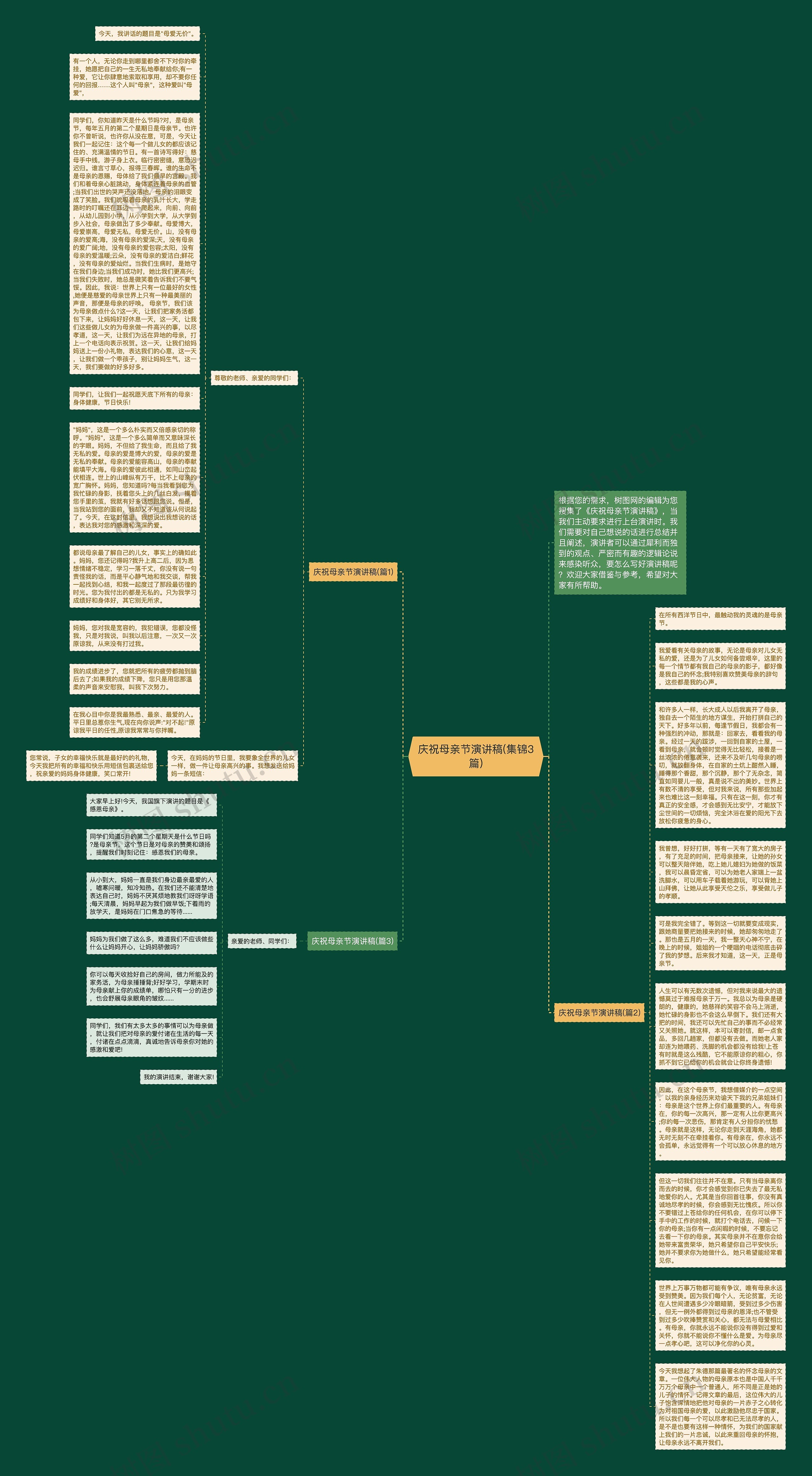 庆祝母亲节演讲稿(集锦3篇)思维导图