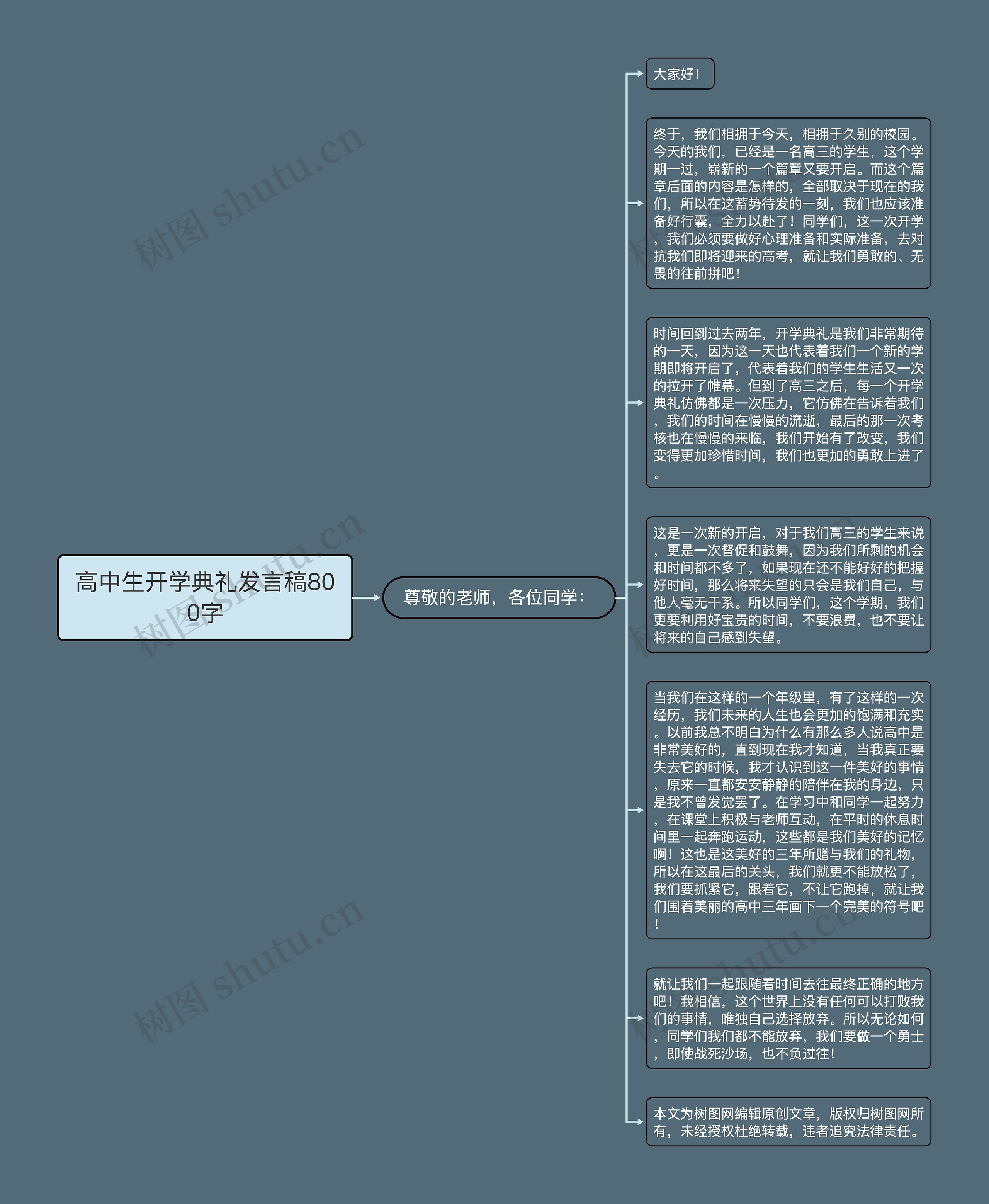 高中生开学典礼发言稿800字