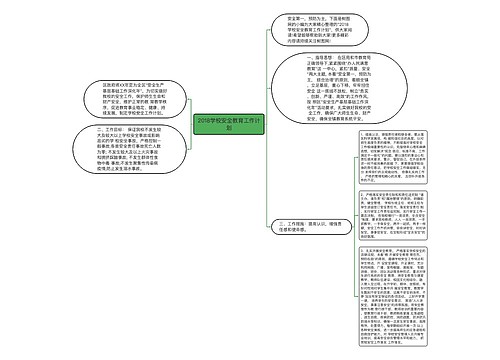 2018学校安全教育工作计划