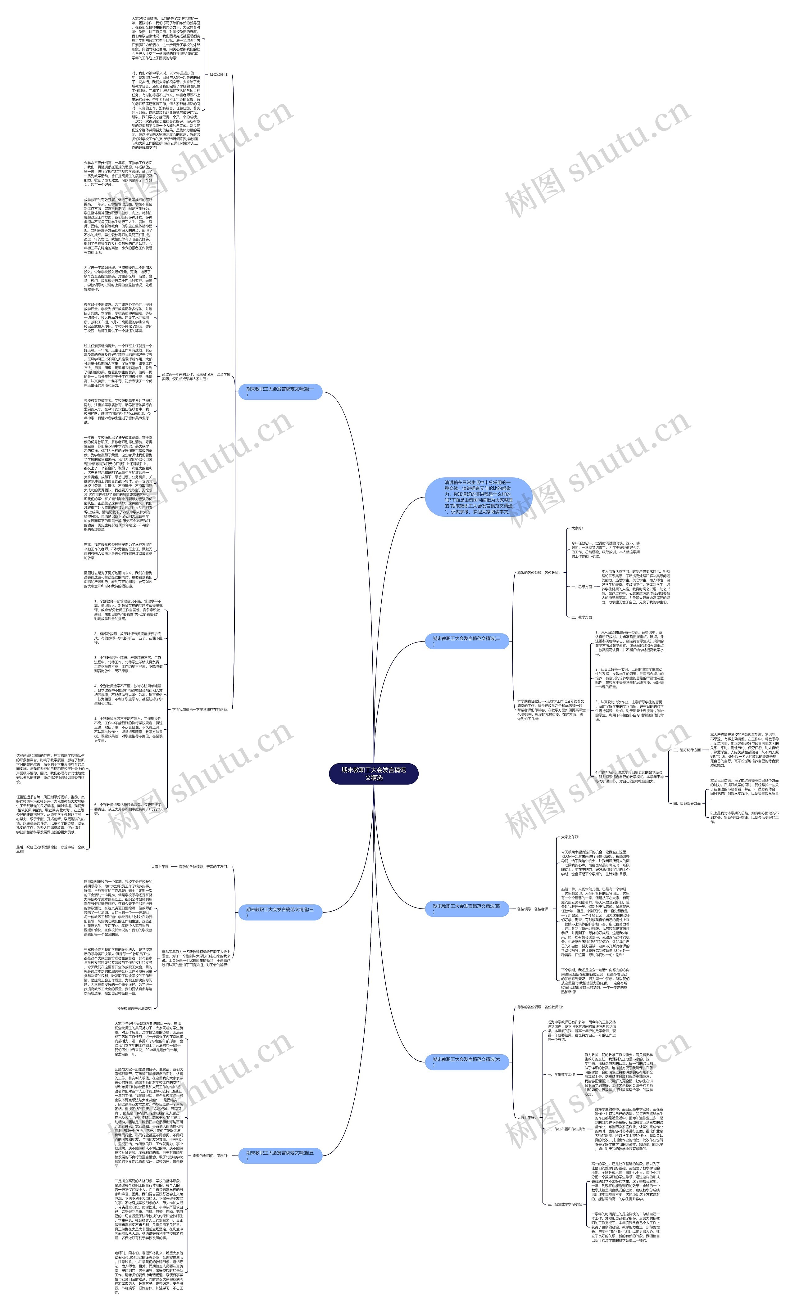 期末教职工大会发言稿范文精选思维导图