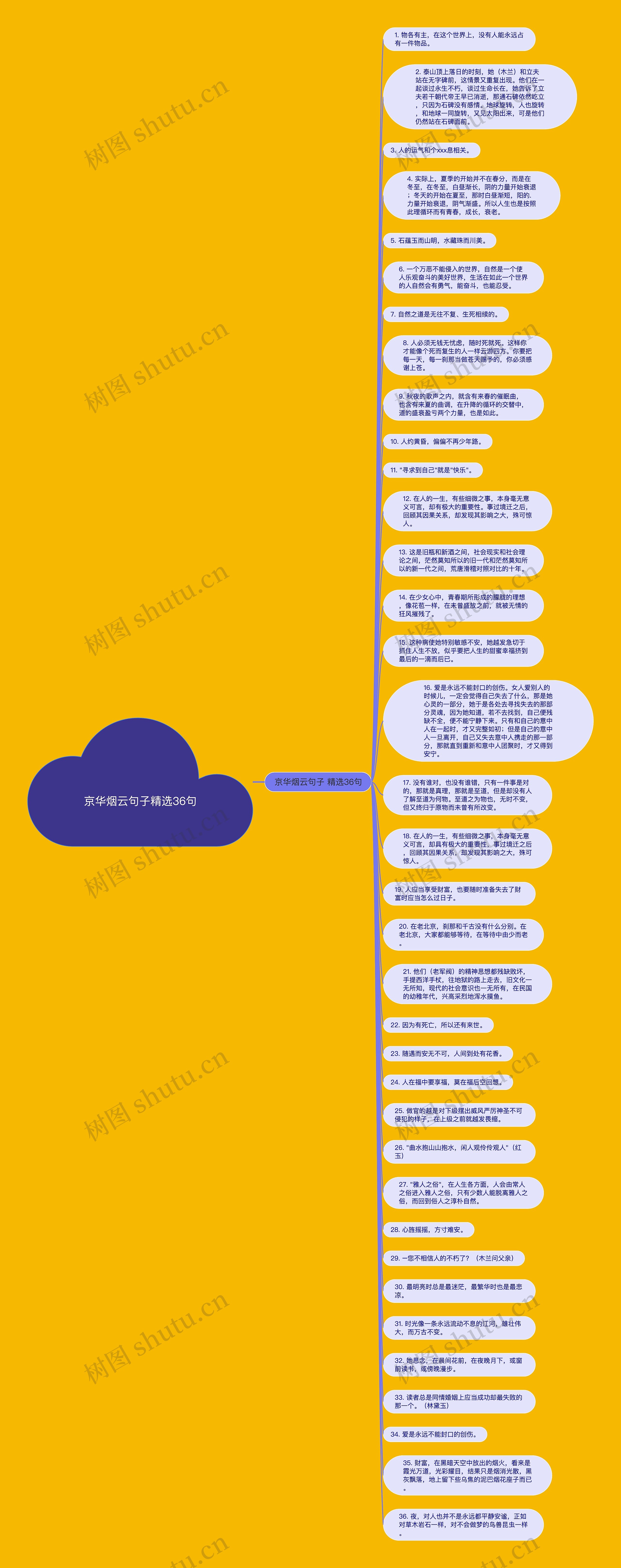 京华烟云句子精选36句思维导图