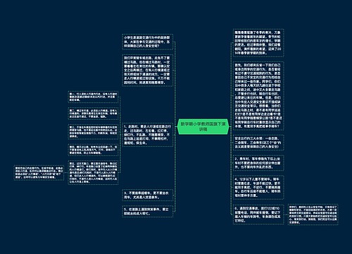 新学期小学教师国旗下演讲稿