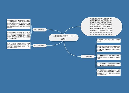 一年级班主任工作计划（优秀）