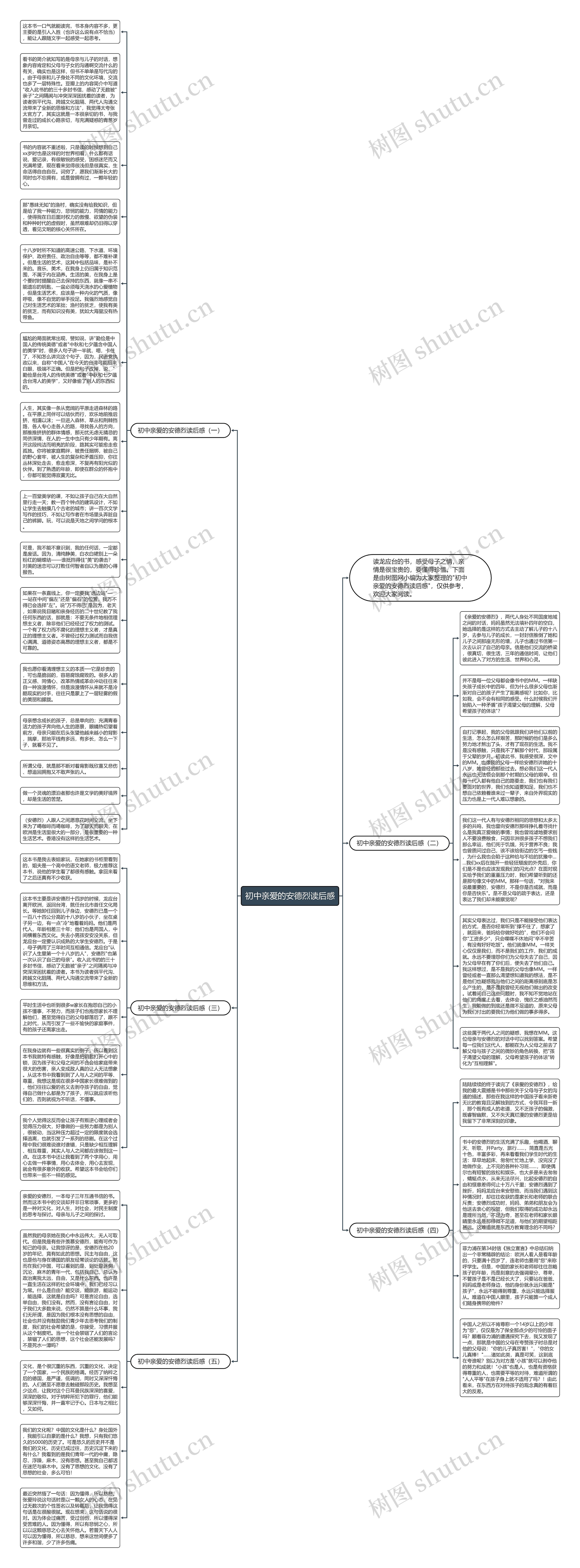 初中亲爱的安德烈读后感思维导图
