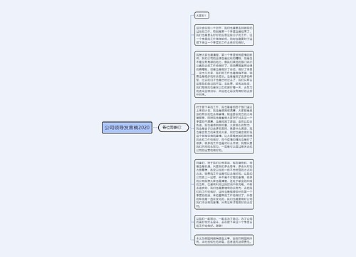 公司领导发言稿2020