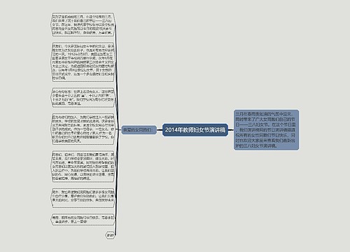2014年教师妇女节演讲稿