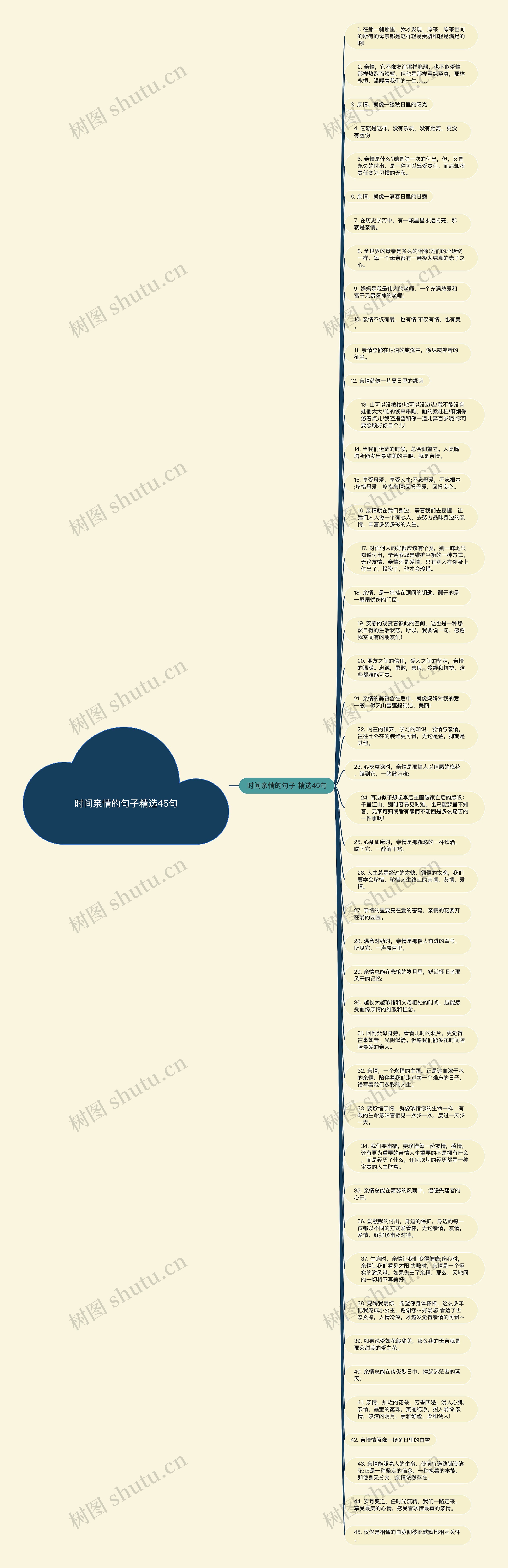 时间亲情的句子精选45句思维导图