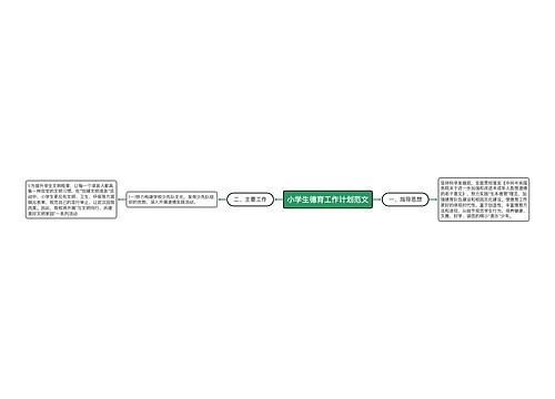 小学生德育工作计划范文