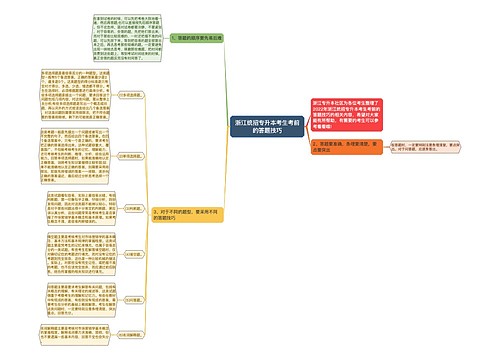 浙江统招专升本考生考前的答题技巧