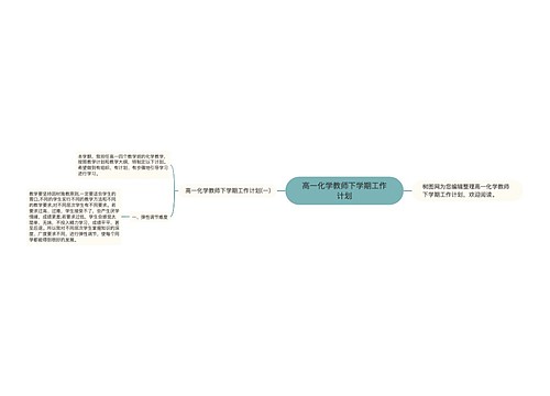 高一化学教师下学期工作计划