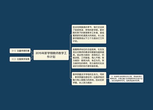 2015年新学期教师教学工作计划