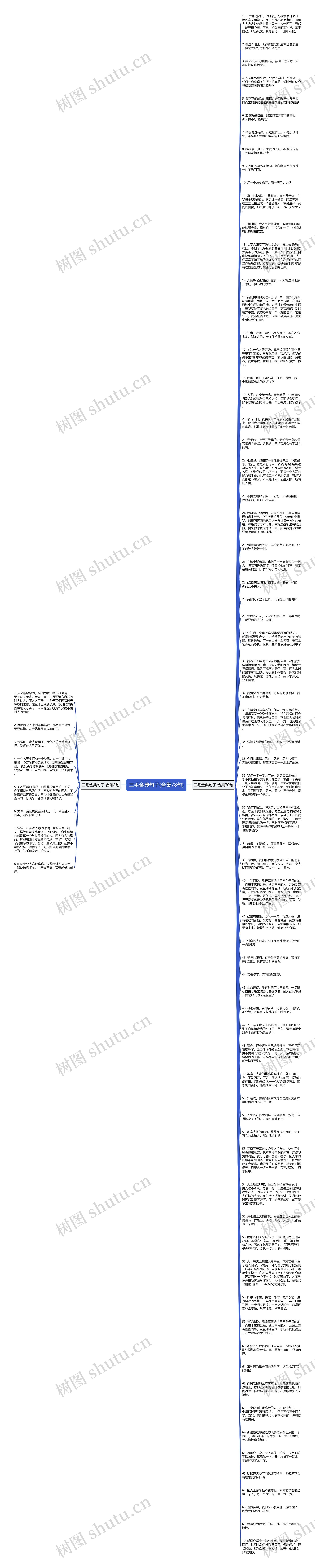 三毛金典句子(合集78句)思维导图