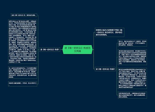 读《唯一的听众》有感范文两篇