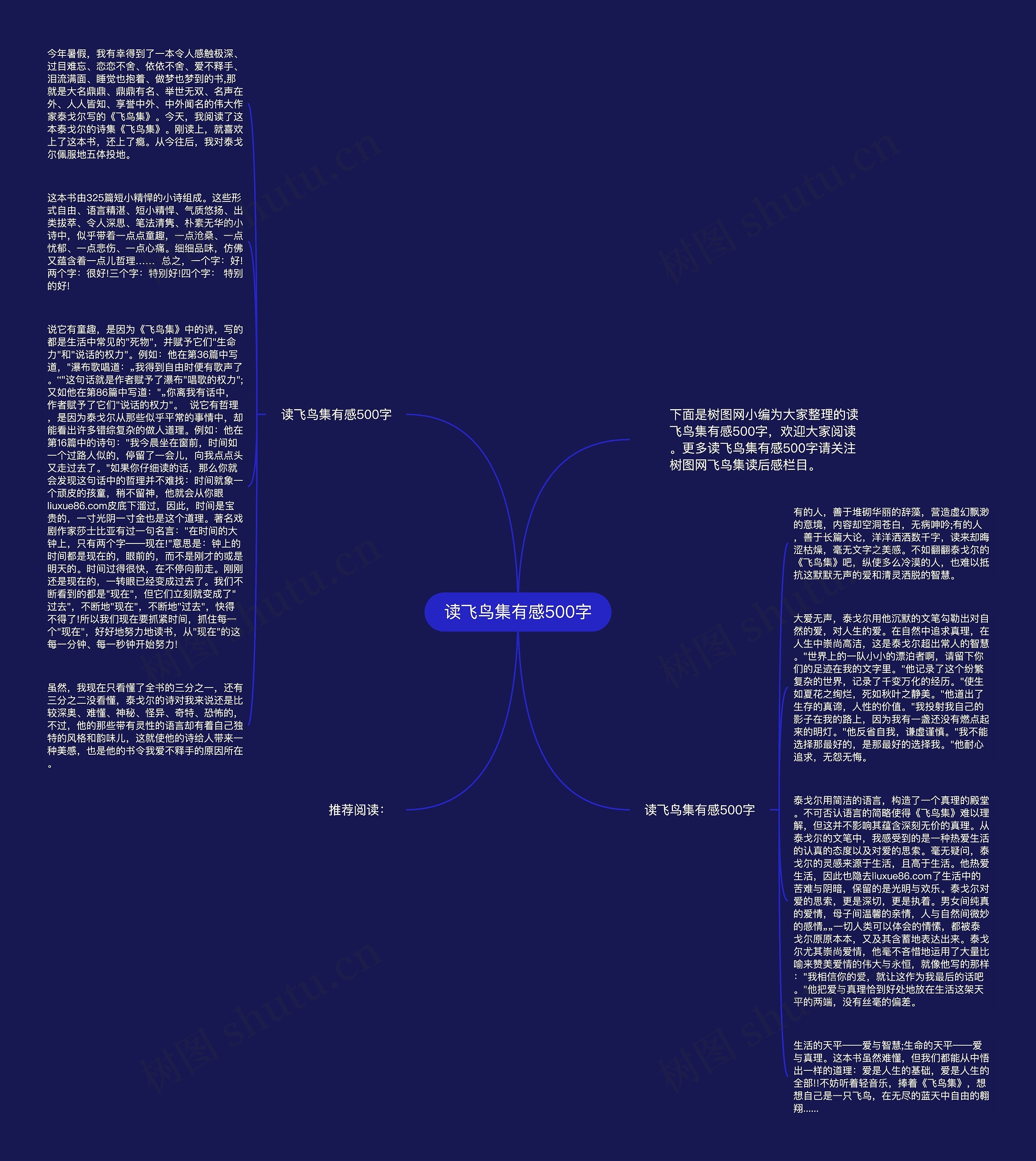 读飞鸟集有感500字思维导图