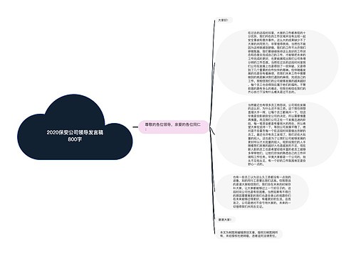 2020保安公司领导发言稿800字