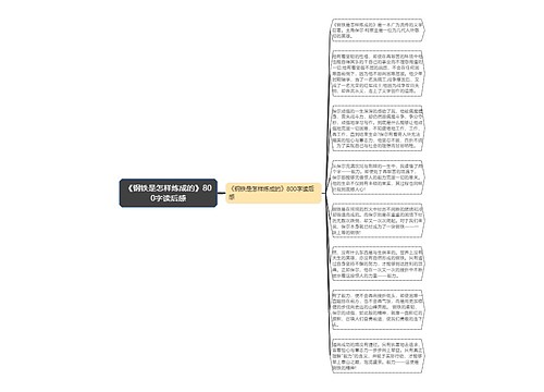 《钢铁是怎样炼成的》800字读后感