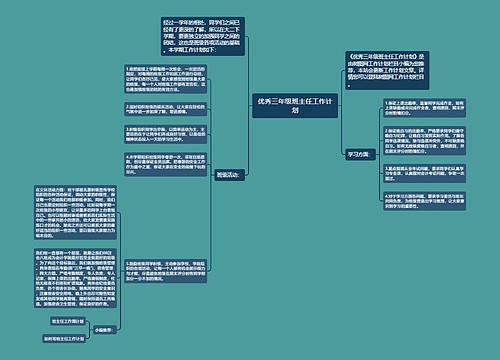 优秀三年级班主任工作计划