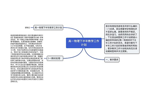 高一物理下半年教学工作计划