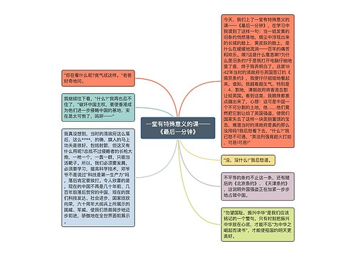 一堂有特殊意义的课——《最后一分钟》