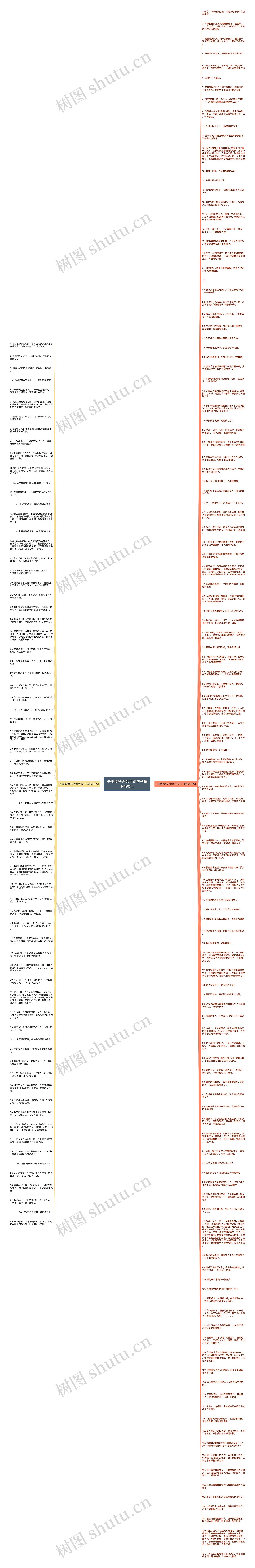 夫妻变得无话可说句子精选190句思维导图