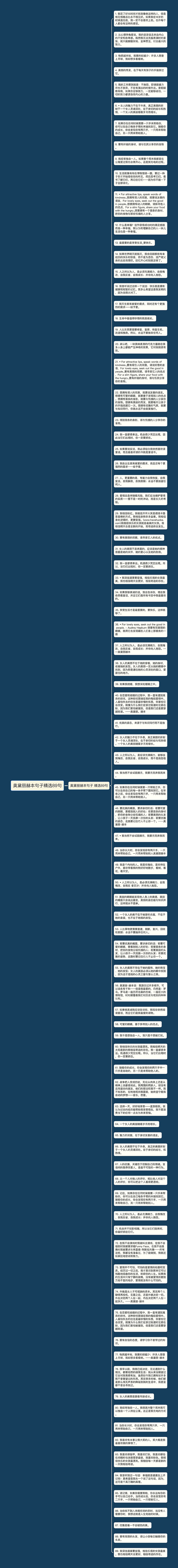 奥黛丽赫本句子精选89句思维导图