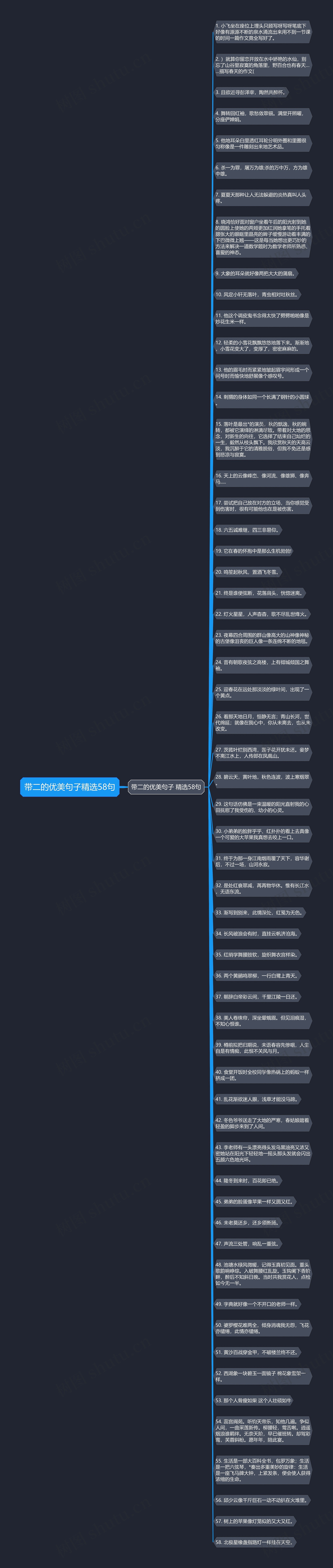 带二的优美句子精选58句思维导图