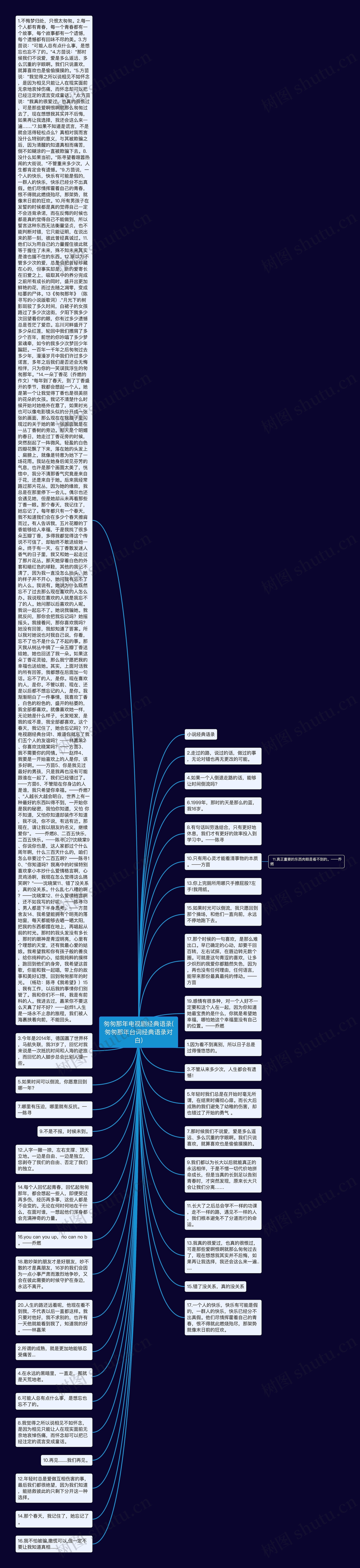 匆匆那年电视剧经典语录(匆匆那年台词经典语录对白)思维导图