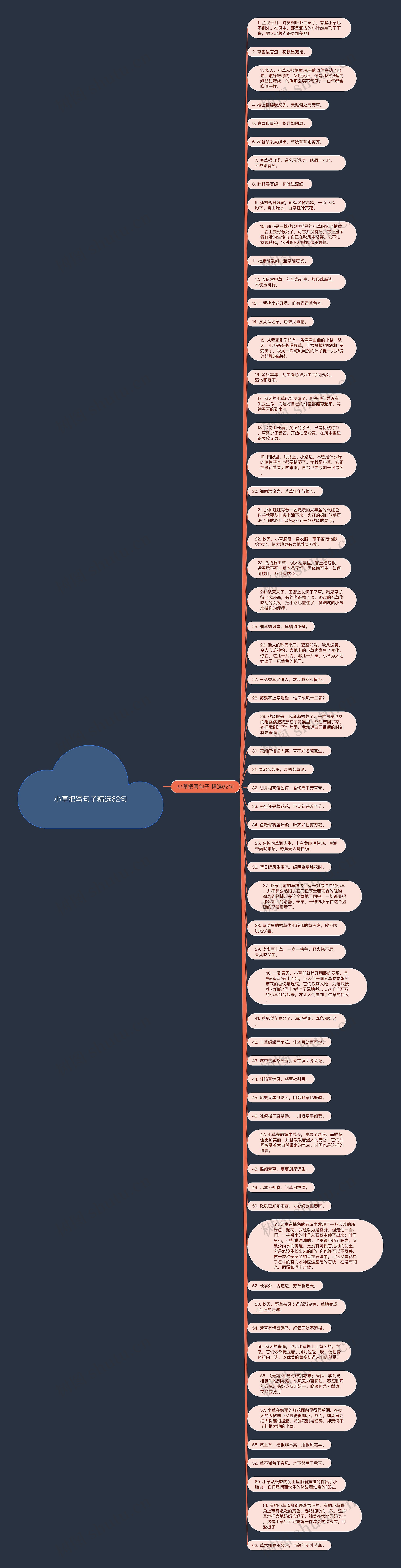 小草把写句子精选62句思维导图