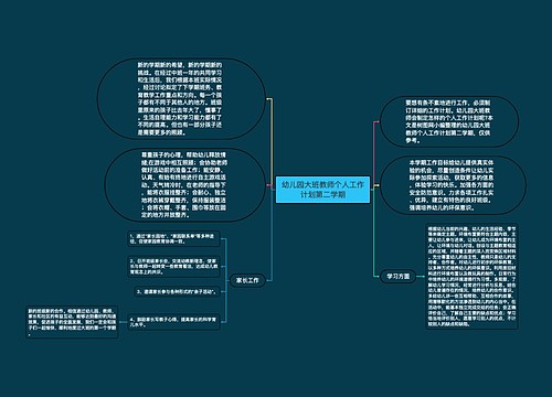 幼儿园大班教师个人工作计划第二学期