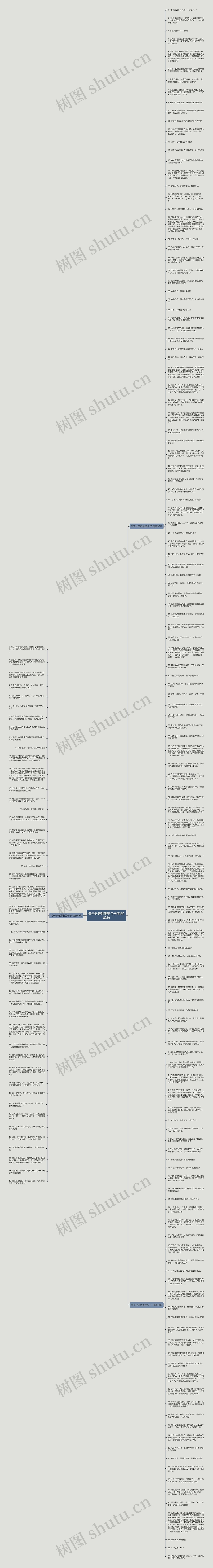 关于分班的唯美句子精选182句思维导图