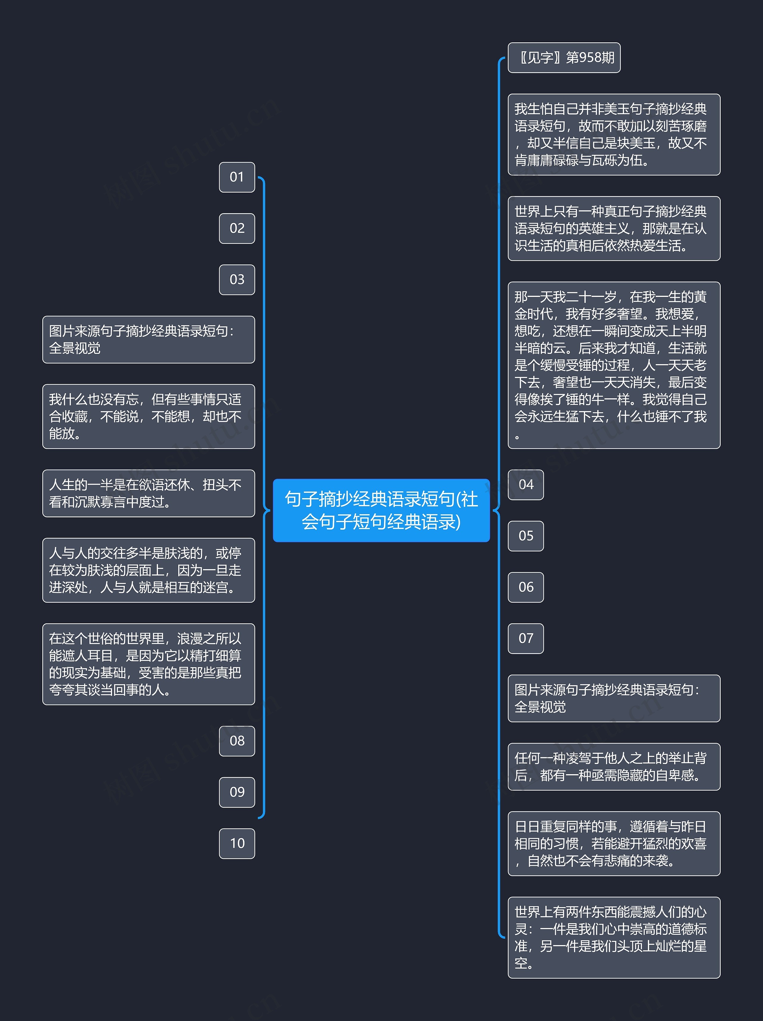 句子摘抄经典语录短句(社会句子短句经典语录)思维导图