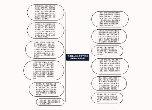 收拾好心情经典句子(阳光简短励志唯美句子)