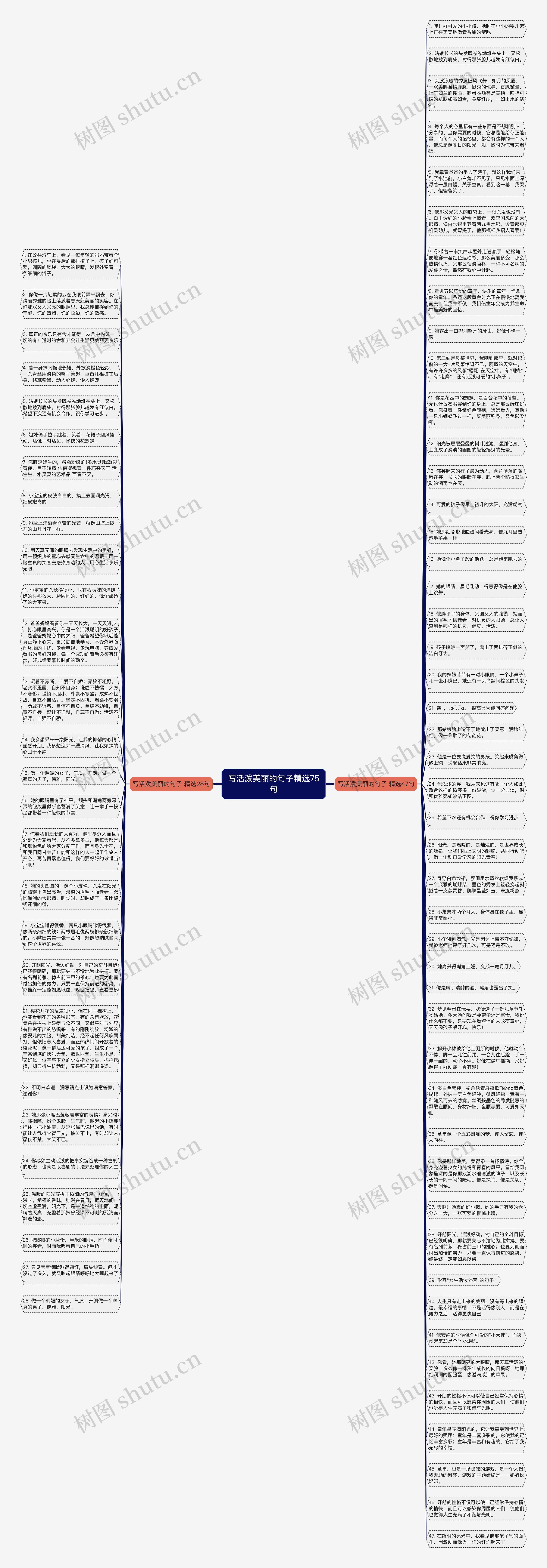 写活泼美丽的句子精选75句思维导图