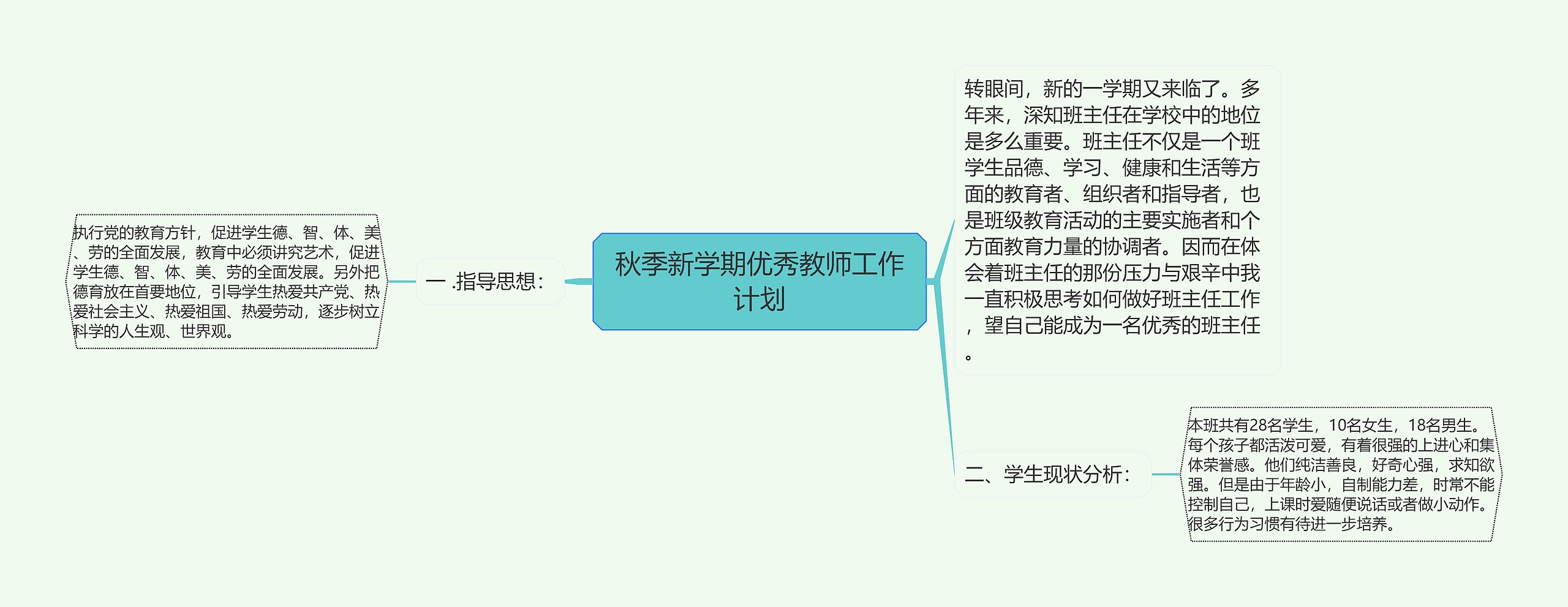 秋季新学期优秀教师工作计划