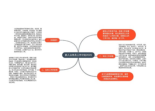 新人业务员工作计划2020