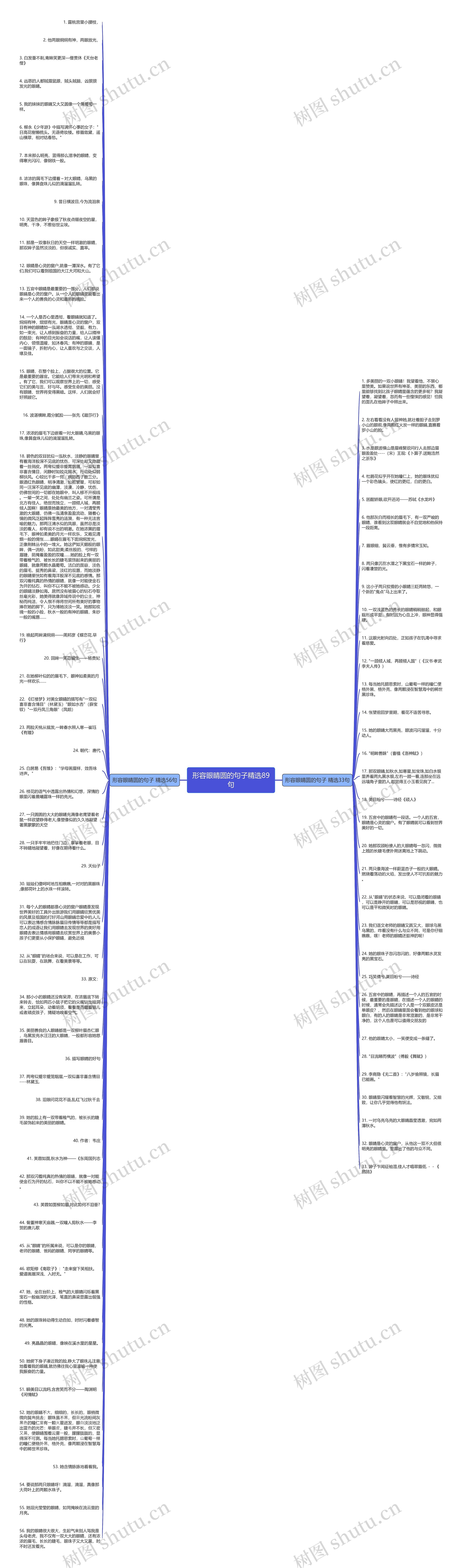 形容眼睛圆的句子精选89句思维导图