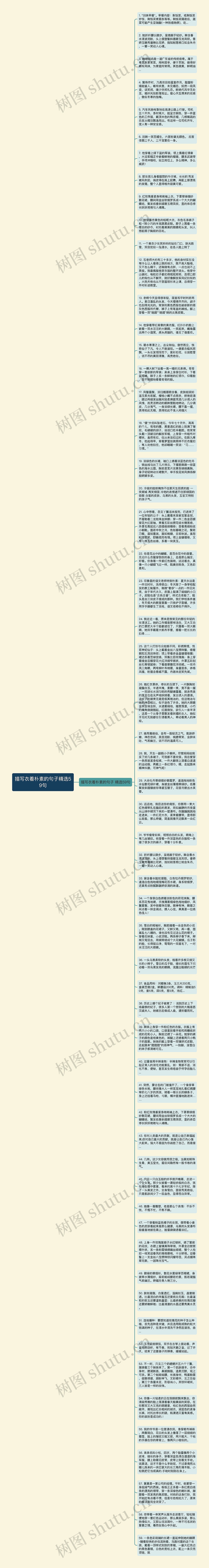 描写衣着朴素的句子精选59句