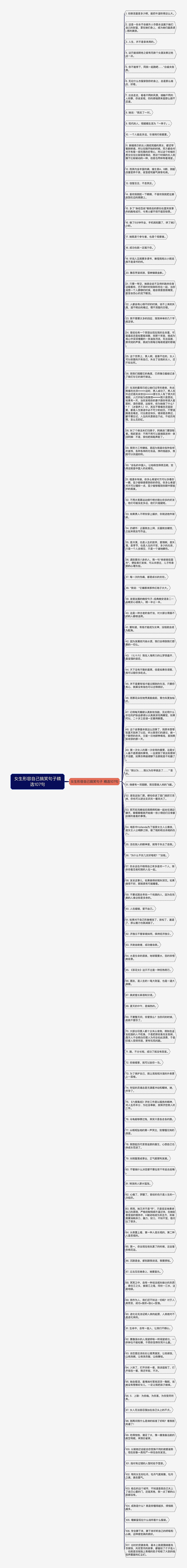 女生形容自己搞笑句子精选107句思维导图