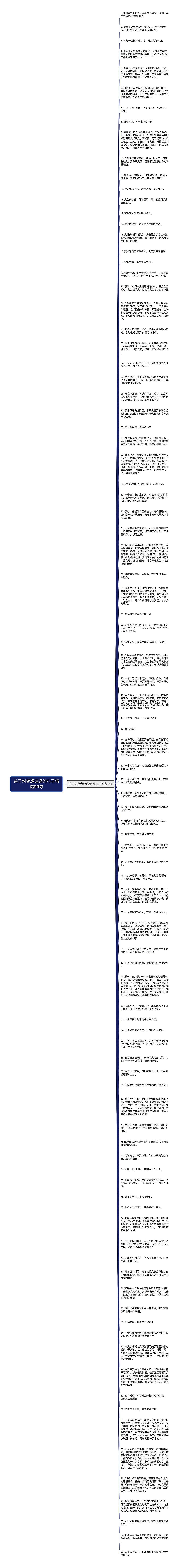 关于对梦想追逐的句子精选95句思维导图