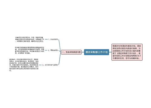 酒店采购部工作计划