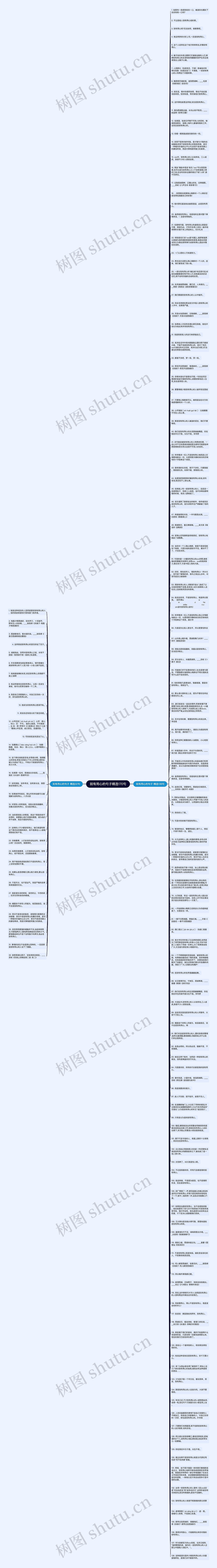 别有用心的句子精选170句思维导图高清图 别有用心的句子精选170句思维导图