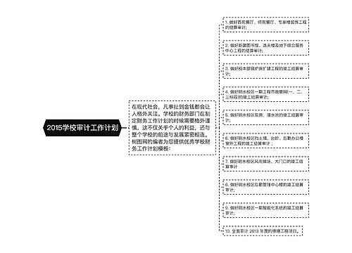 2015学校审计工作计划