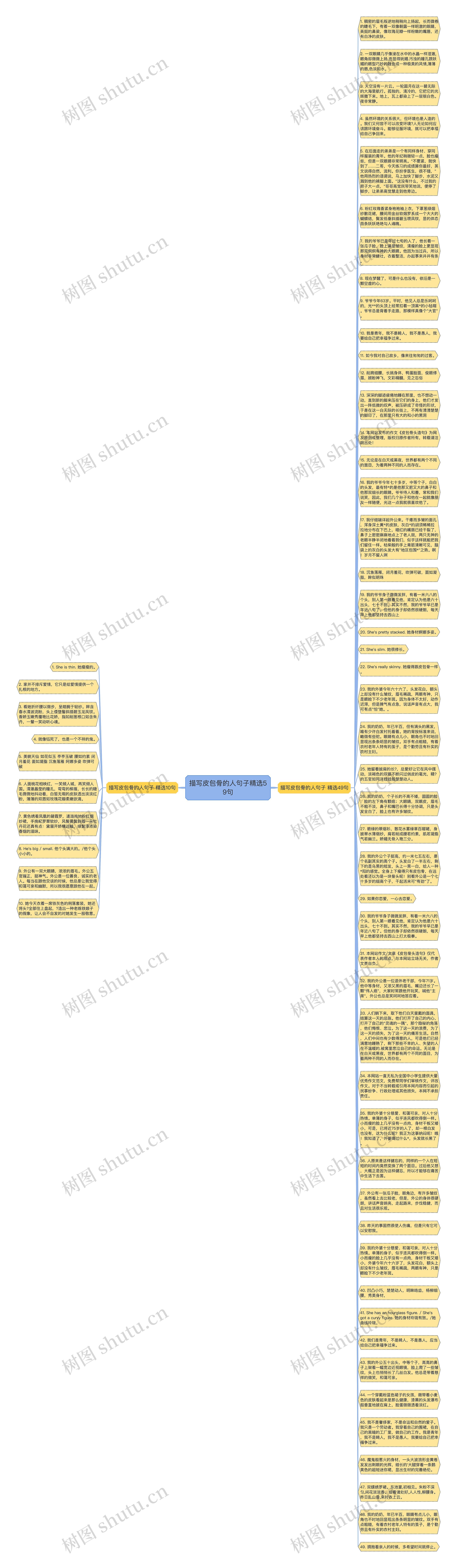 描写皮包骨的人句子精选59句思维导图