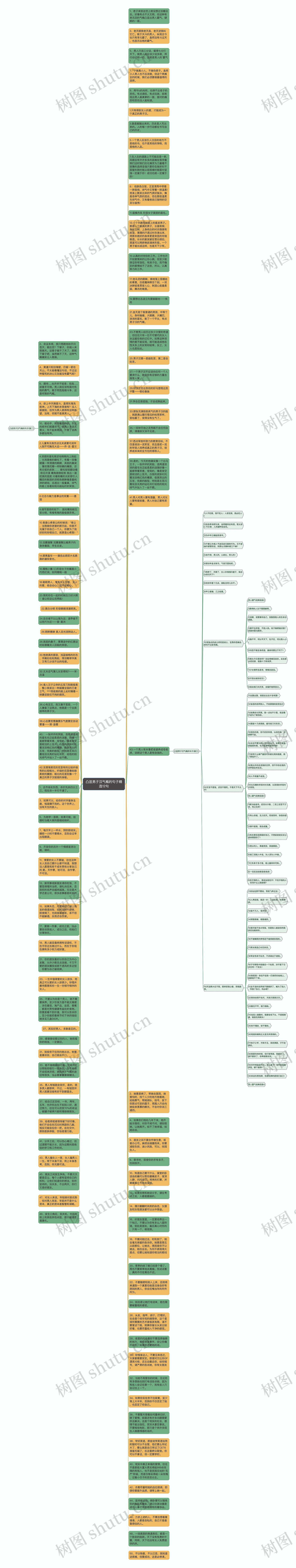 凸显男子汉气概的句子精选12句思维导图